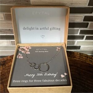 925 Necklace "Happy 30th Birthday"